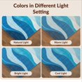 thumbnail image 7 of Design&I 8'x10' Washable Area Rug Sleek Flatweave Pet Friendly Ocean Wave Themed Abstract Nautical Scroll Motif Contemporary for King Size Bedroom, Under Bed, 7 of 7