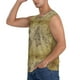thumbnail image 3 of Balery Vintage World Map Camisetas sin mangas para hombre, absorbe la humedad y protege contra el mal olor.-Small, 3 of 7