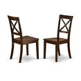 thumbnail image 4 of East West Furniture 5Pc Dinette Set Includes a Rounded 42 Inch Dinner Table and 4 Wood Seat Kitchen Chairs, Mahogany Finish, 4 of 5