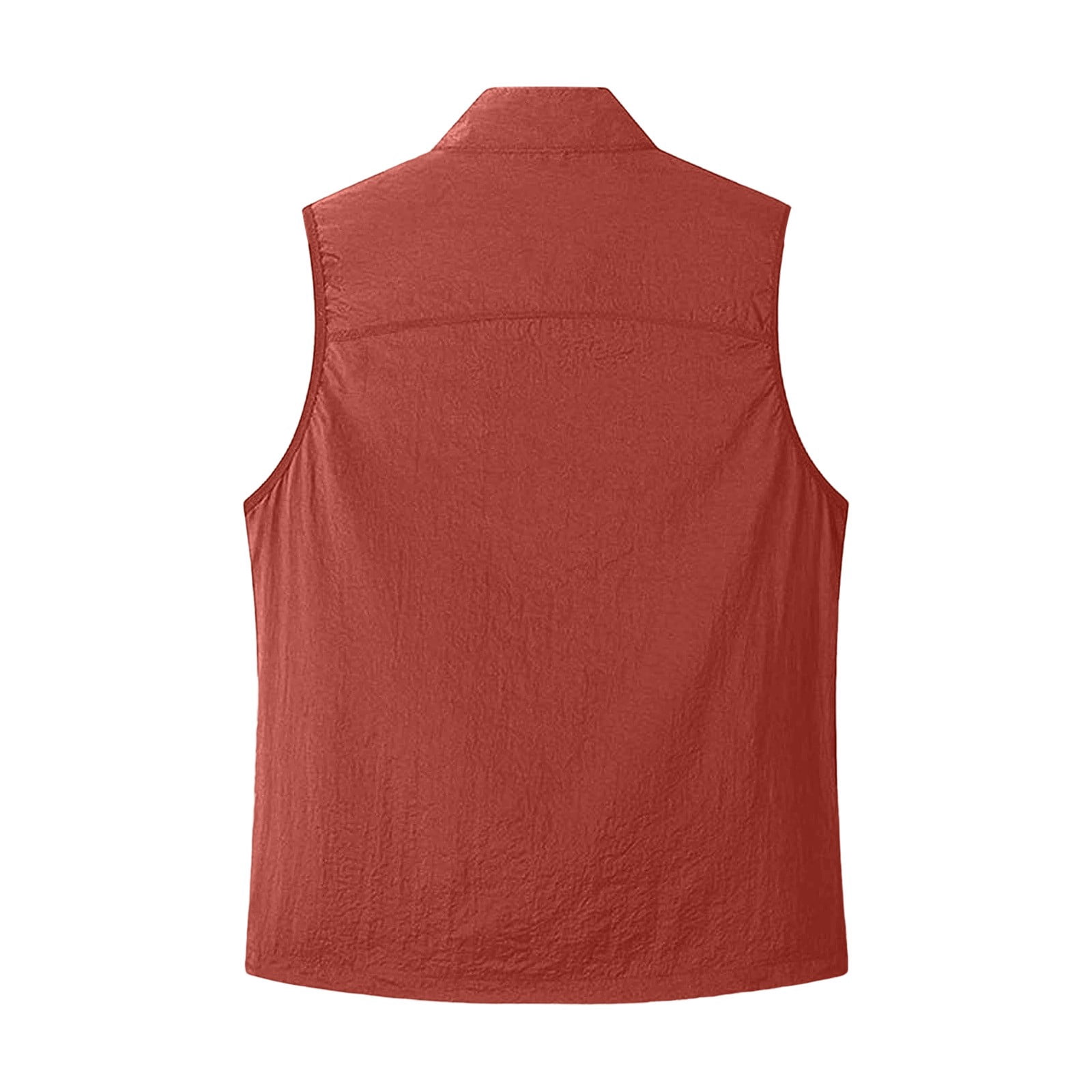 GUZOM Mens UPF 50+ Sun Vest Sleeveless Lightweight UV Protection Breathable Quick Dry Fishing Running Hiking Outdoor Shirt Red,Size XL