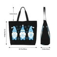 thumbnail image 2 of Lafuoo Christmas Gnome Snowflake Pattern Single-Shoulder Shopping Bag, Hand-Held Storage Bag Suitable for Work and School, Unisex-One Size, 2 of 7