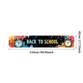 thumbnail image 3 of Colorful Back to School Themed Banner with Alarm Clock Pencils and Compass Background Decorations for School Events Classroom Decorations Photo Props and Party Supplies, 3 of 4