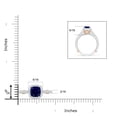 thumbnail image 5 of ANGARA Natural 1 Ct Sapphire & Diamond Ring with Filigree in 14K White & Rose Gold for Women (Size-6mm) | September Birthstone, Anniversary, Jewelry Gift for Women | Natural Sapphire Ring, 5 of 10