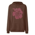 thumbnail image 6 of yueewhu Graphic Hoodies Women Y2k Oversized Sweatshirt Long Sleeve Pullover Sweater Cute Hooded Preppy Top Aesthetic Shirts L/L(Brown, M), 6 of 6