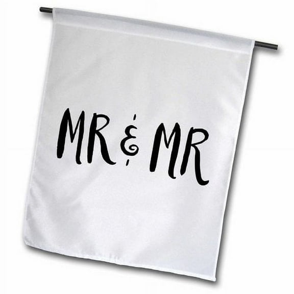3dRose, Mr. and Mr., 12 x 18 inch Garden Flag