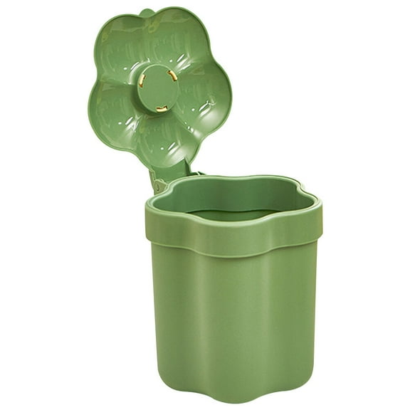 Soimiss Small Trash Bin Green Bedside Rubbish Bin Sturdy and Easy to Clean
