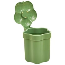 Soimiss Small Trash Bin Green Bedside Rubbish Bin Sturdy and Easy to Clean