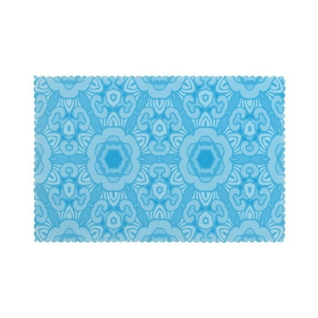 

Home Seamless Flower Pattern Placemats Set Of 6 Washable Wipeable Place Mats Place Mats For Festival Parties Family Dinner (12 X 18inch)