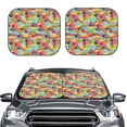 thumbnail image 2 of Fotbe Colorful Fish 2 Juego de 2 Piezas de Parasoles para Parabrisas | Bloqueador Solar para Auto | Accesorios Plegables para Protección Solar Interior-Small, 2 of 6