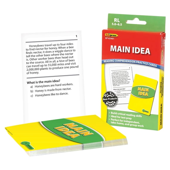 Main Idea Practice Cards, Levels 5.0-6.5