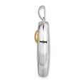 thumbnail image 2 of White Sterling Silver Charm Pendant Gold Tone 21 mm, 2 of 3