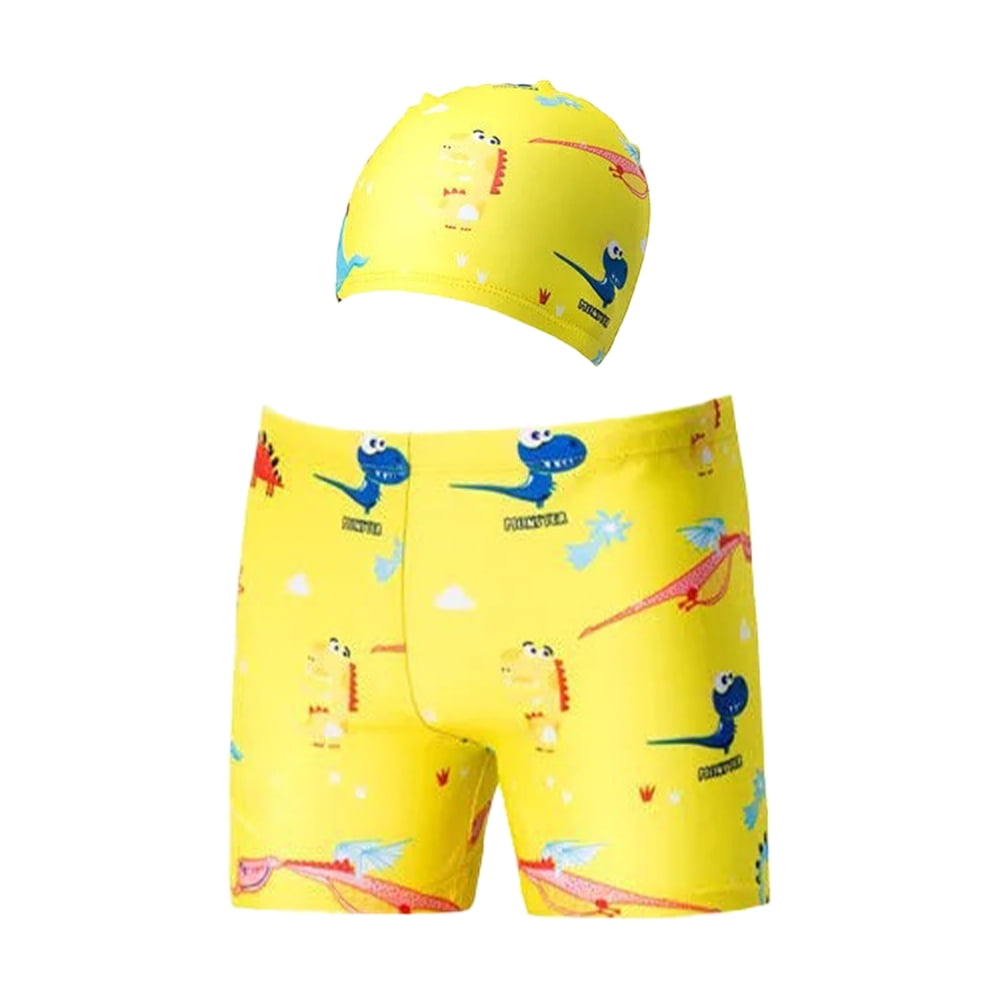 Kid Swimsuit Pool Shorts with Hat,Children Swim Trunk,Summer Swimming