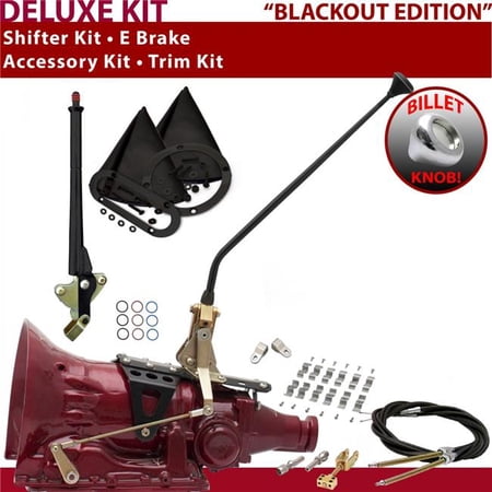 American Shifter AOD Shifter Kit Black 16 in. E Brake Cable Clamp Clevis Trim Kit for F265F