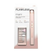 Finishing Touch Flawless Salon Nails Rechargeable Mani Device with 6 Attachments, Pink