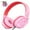 Pink, variant on Kids Headphones with Microphone Children Girls Boys Teen Lightweight Foldable Wired Headset for School, Travel, Online Learning, 3.5mm Audio Jack for Phone, Tablet, PC, Chromebook