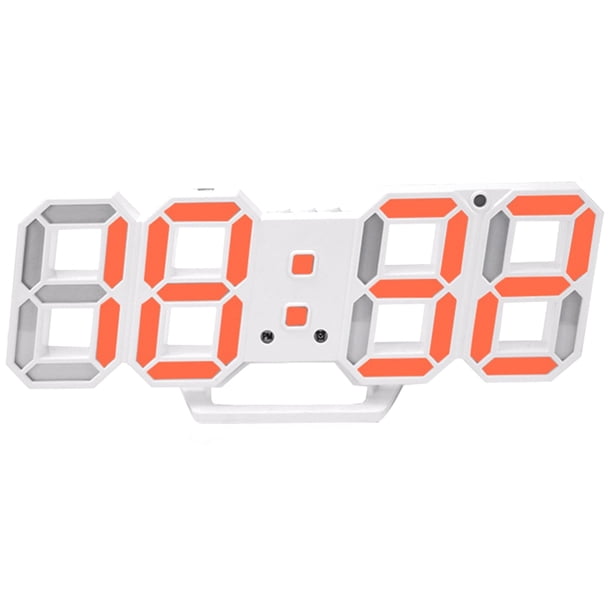 Reloj despertador electrónico 3D Luminoso Digital LED USB Power Reloj de pared Dígitos altamente visibles seitruly DZ4337-03B