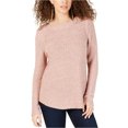 thumbnail image 1 of I.N.C Womens Shimmer Knit Sweater, Pink, X-Large, 1 of 1