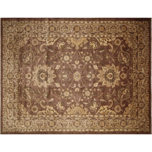 Peshawar Aizharkyn Chocolate/Beige Rug, 10'1" x 13'8"