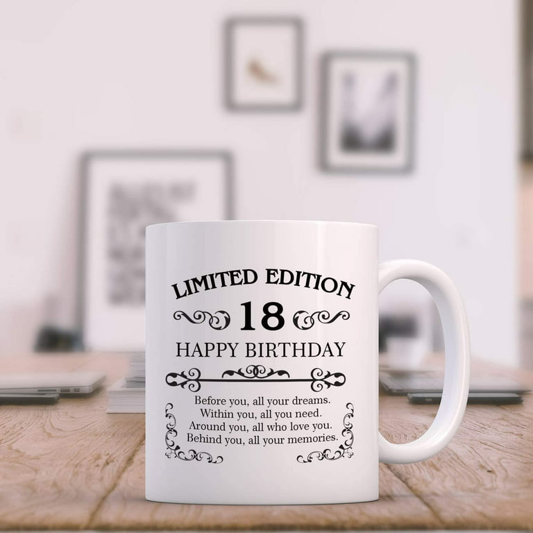 18th Birthday Gifts for Girl Gift for 18 Year Old Female 18 Years  Loved,white Coffee Mug for Daughter Sister in Law Teens Her Best Ideas 