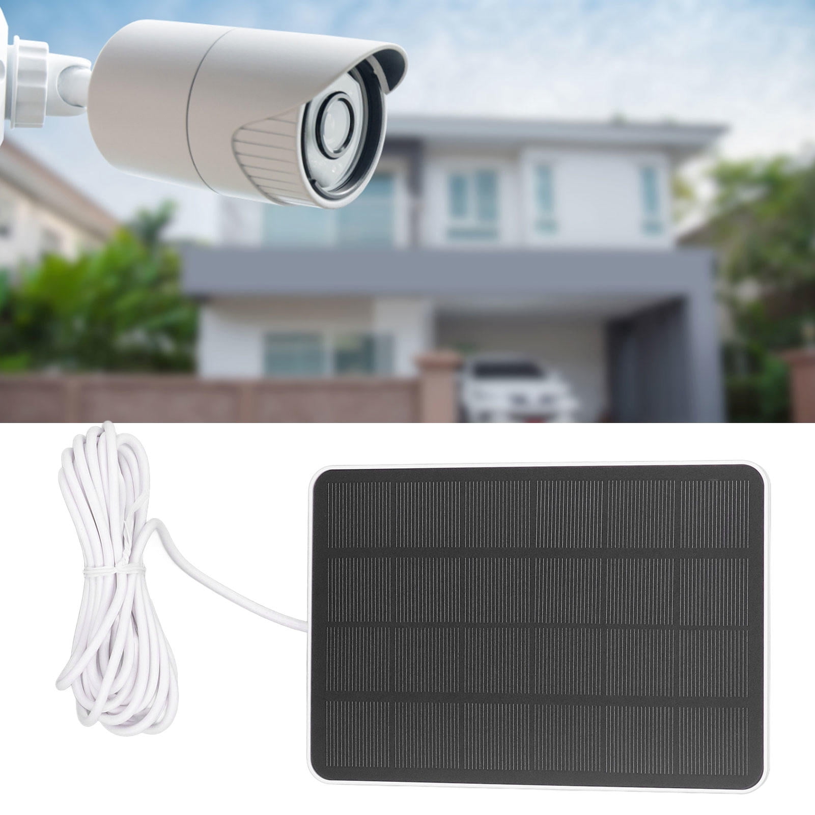 Suodoka Weatherproof 6V 3.3W Solar Panel – Flexible 360° Mount, Low Power, Indoor/Outdoor Security Camera Charger