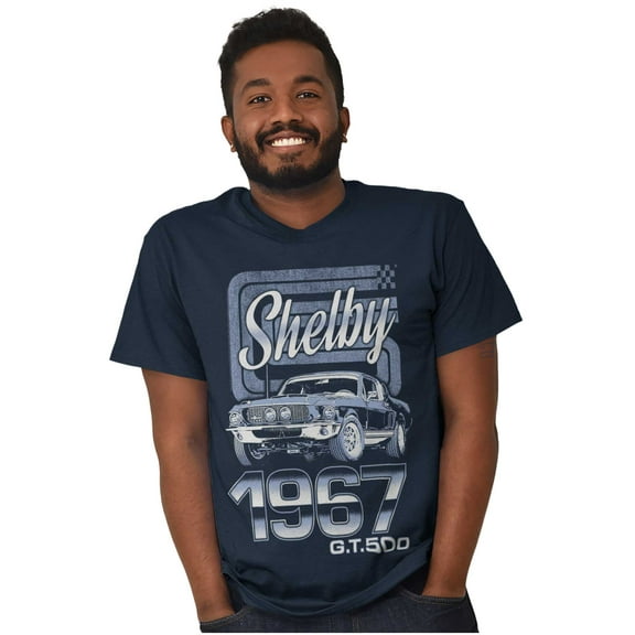 Shelby GT 500 Classic Muscle Car Men's Graphic T Shirt Tees Brisco Brands S