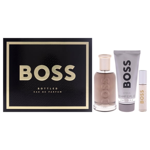 Boss Bottled No. 6 par Hugo Boss pour Hommes - Coffret Cadeau 3 Pcs Vaporisateur EDP 3,3 Oz, Vaporisateur EDP 0,3 Oz (Mini), Gel Douche 3,3 Oz