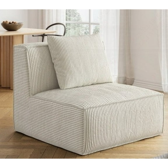 Belfin Modular Sofa, Convertible & Plush Comfort, Chenille Fabric beige