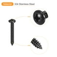 thumbnail image 4 of 4mm x 30mm Phillips Pan Head Self-tapping Screw, 100pcs - 304 Stainless Steel Round Head Wood Screw (Black), 4 of 6