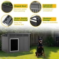 thumbnail image 4 of LOJIAWOWE Insulated Dog House for Large Dogs Outdoor, Weatherproof Resin Pet House with All-Weather Protection, Easy Assembly (Black), 4 of 11