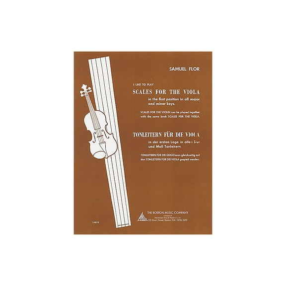 Boston Music I Like to Play Scales for the Viola Music Sales America Series Written by Samuel Flor