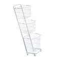 thumbnail image 4 of Carrito de almacenamiento de 3 niveles, carrito de baño, organizador, carrito de almacenamiento con ruedas y estante Blanco, 4 of 9