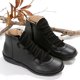 thumbnail image 5 of NECHOLOGY Botas Mujer Adulto Femenino Zapatos Botines para mujer Botas casuales planas con cremallera lateral de cuero de color sólido retro de moda para mujer (Black, 7.5), 5 of 7