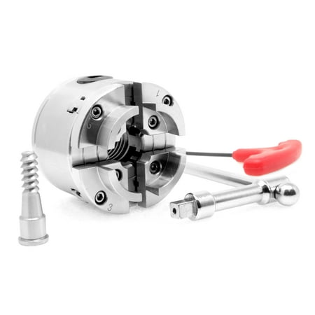 UPC: 0044459990932 | WEN 2.75-Inch 4-Jaw Self-Centering Keyed Lathe Chuck Set with 1-Inch x 8TPI Thread  LA4275