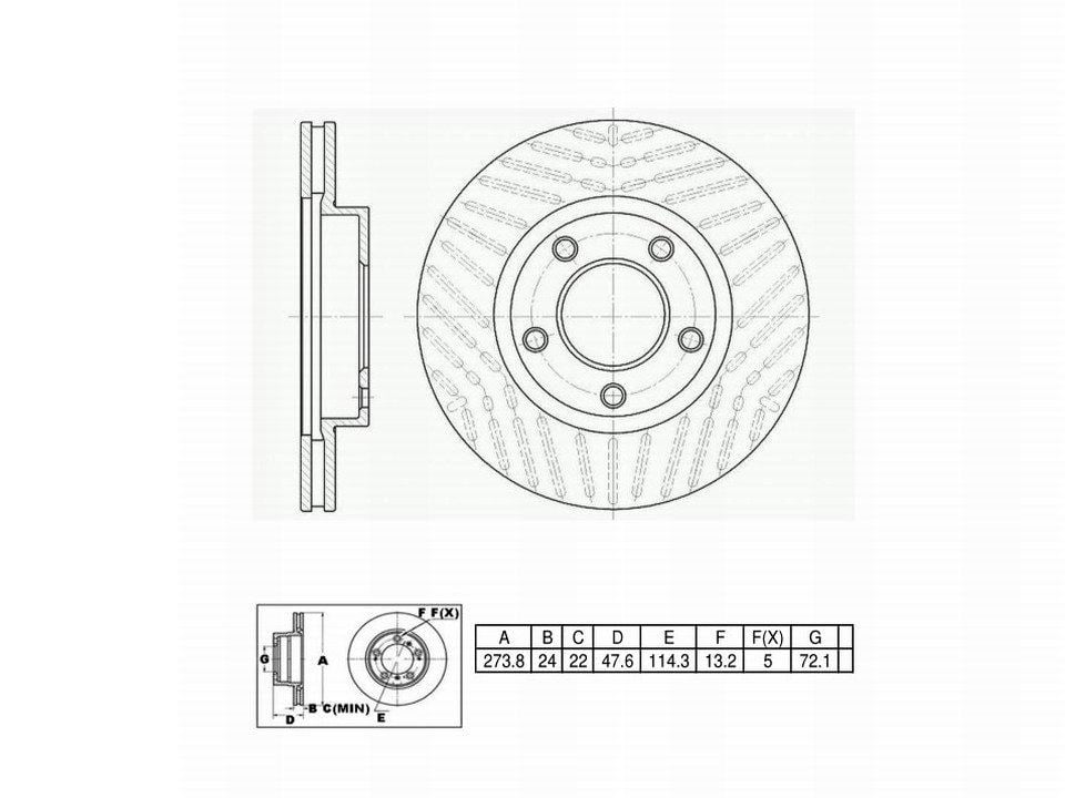 Winstop Brake Rotor, Front WS231349, Mazda 929 1995-1992