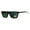 black green, variant on Luxury Metal Arm Narrow Rectangular Mens Sunglasses Black Green