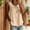 8# Khaki, variant on Women's Lace Peter Pan Collar Sleeveless Tank Top Casual Loose Button Down Blouse for Summer Sky Blue S