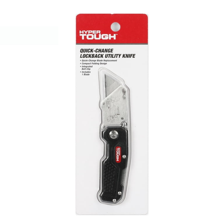 Hyper Tough Quick-Change Folding Lockback Utility Knife - Walmart.com