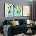 thumbnail image 2 of 3 Panel Beauty Portrait Canvas Wall Art,Marilyn Monroe,Audrey Hepburn and Brigitte Bardot with Colorful Bubble Gum Picture Prints Wall Decor, Idol Art Deco for Living Room - 12"x16"x3 Panels, 2 of 5