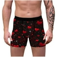 thumbnail image 2 of Vetsdori Mens Valentine's Day Underwear Soft Casual Cozy Trunks Boxers Gift for Men Ropa Hombre Elastic Waist Boxer Briefs for Men, 2 of 8
