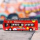 thumbnail image 2 of Toy Cars, 1:32 Scale Alloy Diecast Open Roof Autobus Vehicles Mould Pull-back Bus, Sightseeing Tour Double Decker Bus Toy With Lights And Music, 2 of 5