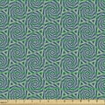 thumbnail image 2 of Ambesonne Abstract Fabric by the Yard Upholstery, Geometric Hexagons, 2 Yards, Shamrock Green, 2 of 5