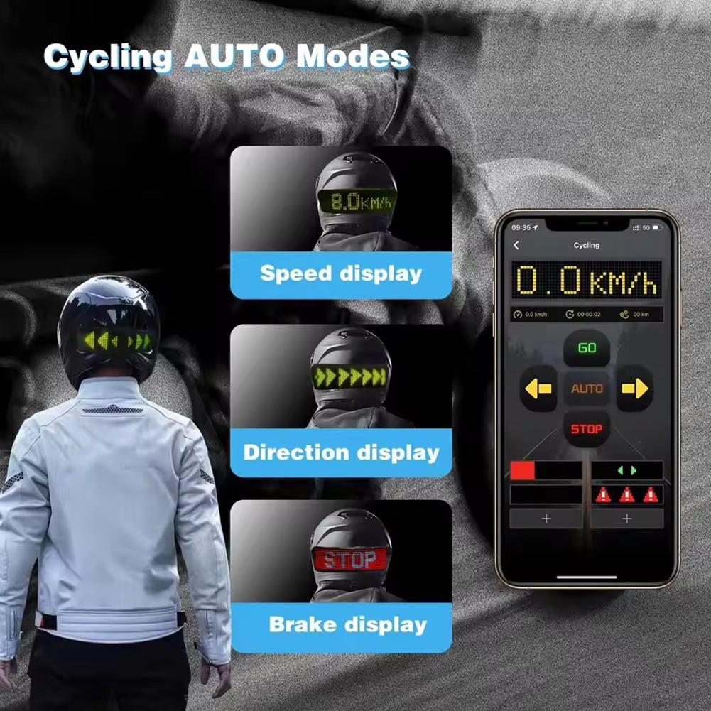 Smart Led Motorcycle Bike Cycling Helmet Display Sceen with Turn