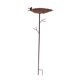 thumbnail image 3 of Baño para pájaros de exterior con estaca, forma de hoja, resistente a la intemperie, plato de agua decorativo para patio trasero., 3 of 7