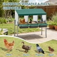 thumbnail image 5 of INTER HUT 3-Compartment Chicken Nesting Box with Support Legs and Lid Cover, Easy Egg Collection, Roll Away Nesting Boxes for Hens Laying Eggs, 5 of 9
