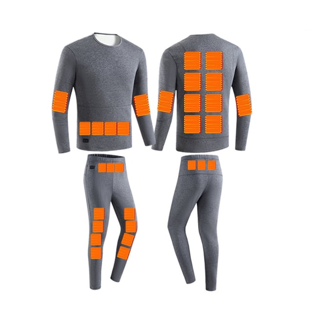 Conjuntos de ropa interior térmica para hombres y mujeres, mismo estilo, color sólido, talla grande, regulación de temperatura de tres niveles, conjuntos de ropa interior térmica lavable, top y pantal