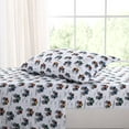 thumbnail image 3 of Poppy & Fritz Trucks Microfiber Grey 4 Piece Sheet Set-Queen, 3 of 6