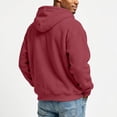 thumbnail image 3 of Resicozy Mens Zip Up Hoodies Long Sleeve Solid Color Hooded Sweatshirts Casual Fall Winter Track Jackets Wine S, 3 of 7
