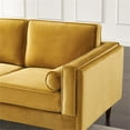 thumbnail image 4 of Pemberly Row Mid Century Modern Hudson Yellow Gold Velvet Sofa 88", 4 of 7