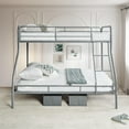 thumbnail image 2 of Hollywood Metal Bunk Bed, Twin over Full, Metal Bunk Bed for Kids – Gray, 2 of 8