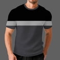 thumbnail image 5 of cocolona Mens T-Shirts Summer Short Sleeve Crew Neck Tops Basic Tees Fashion Casual Color Block Blouses, 5 of 6